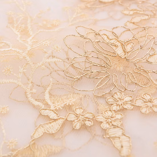The Factory Supplies Brocade Cotton Fabric for Wedding Lace Mesh Clothing Fabrics