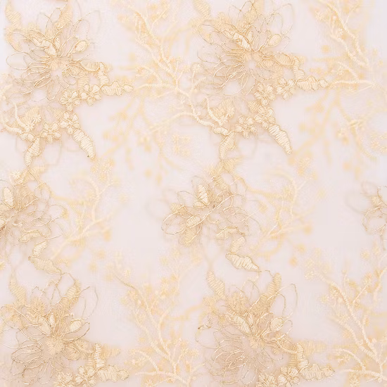 The Factory Supplies Brocade Cotton Fabric for Wedding Lace Mesh Clothing Fabrics